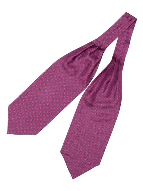 Elizabetta Navona micro-medallion print silk cravat tie