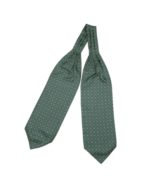 Elizabetta corbata ascot de seda Nino con estampado de puntos