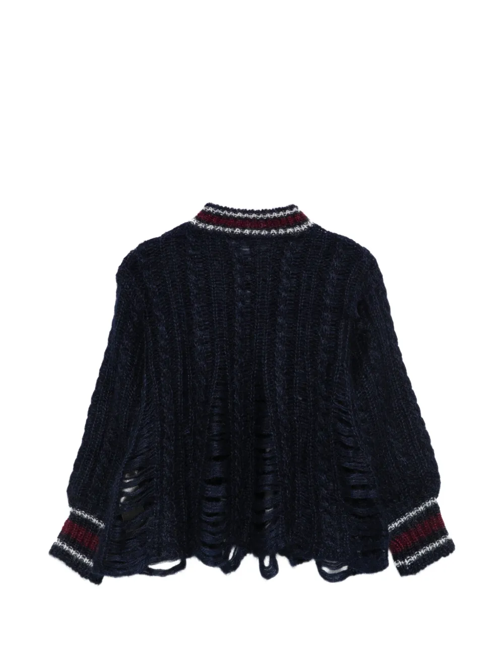 Ann Demeulemeester cable-knit sweater Blauw