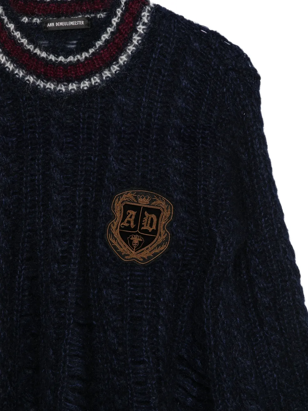 Ann Demeulemeester cable-knit sweater Blauw