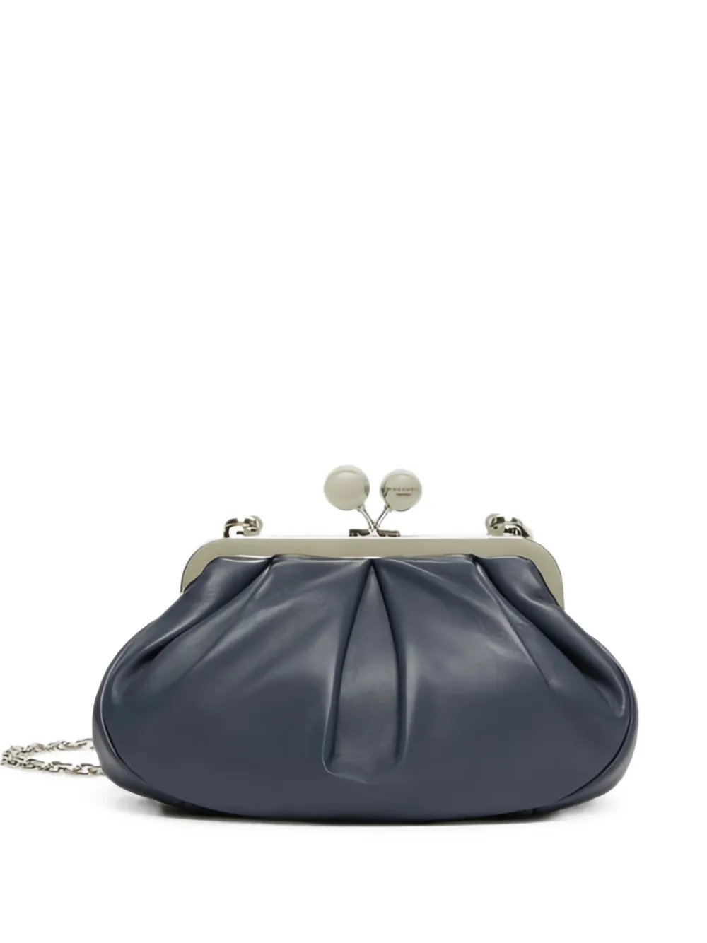 Weekend Max Mara small Pasticcino pleated leather shoulder bag - Blu