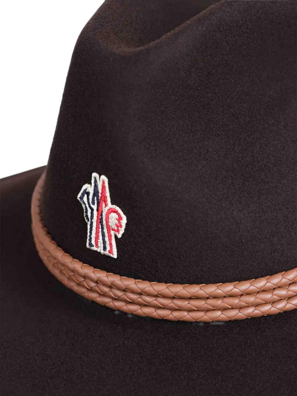 Moncler Grenoble Vilten hoed met gevlochten kwastje Bruin