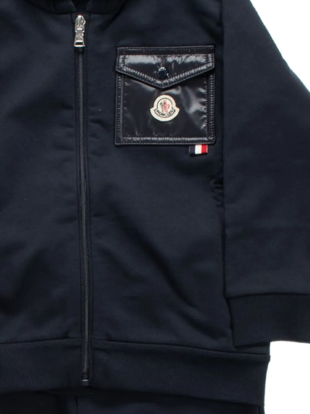 Moncler Enfant logo-patch tracksuit Blauw