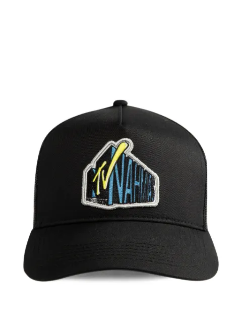 Nahmias logo-patch mesh-panel trucker cap