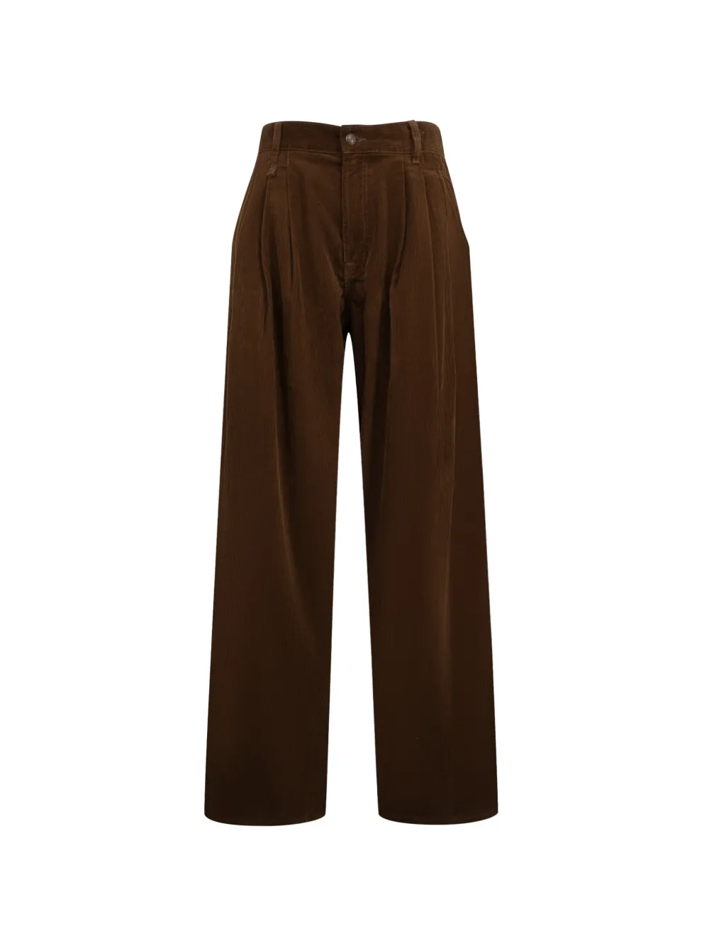 R13 triple-pleat corduroy trousers - Braun