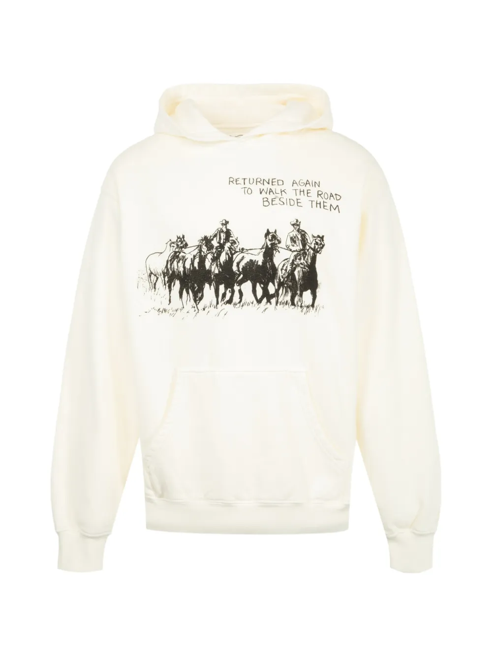 One Of These Days Return Again graphic-print hoodie