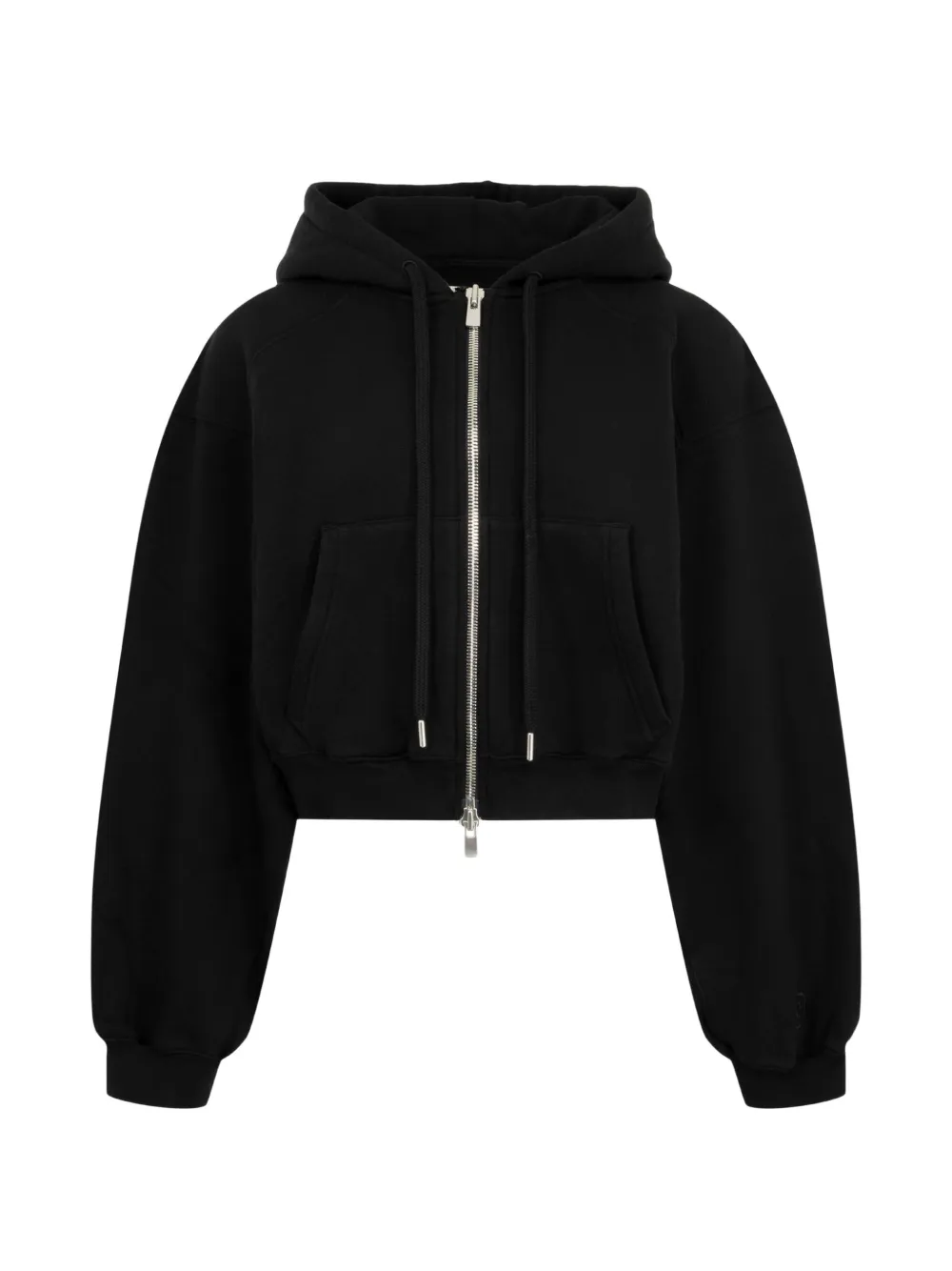 RÙADH Augustine cropped hoodie - Black
