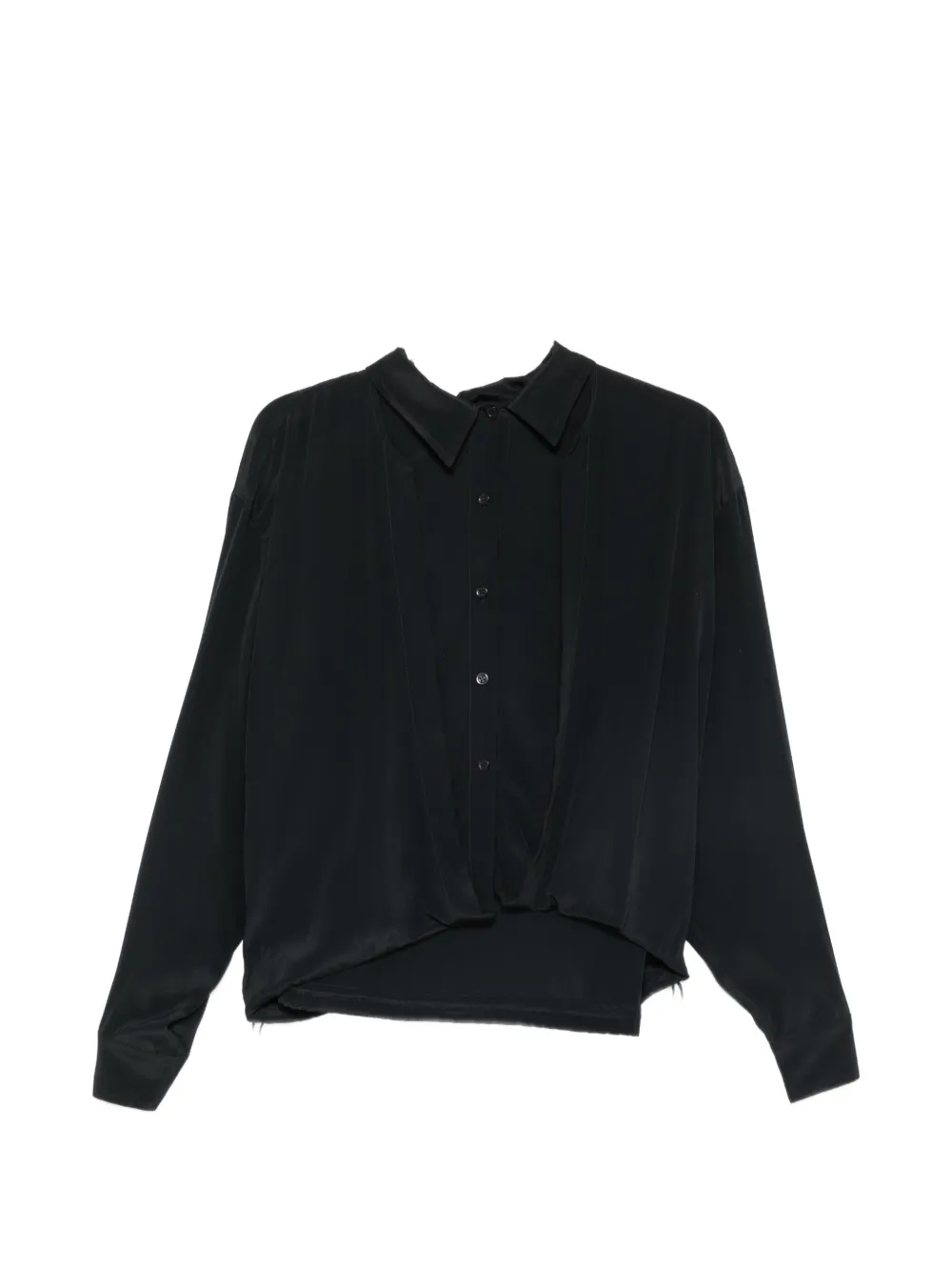 LITKOVSKA layered drawstring shirt - Schwarz