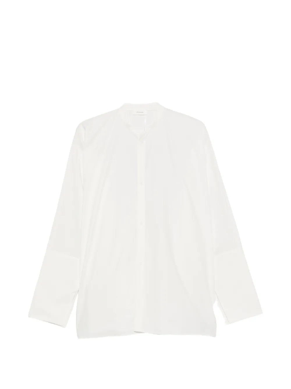 RUOHAN oversized band-collar shirt - Weiß
