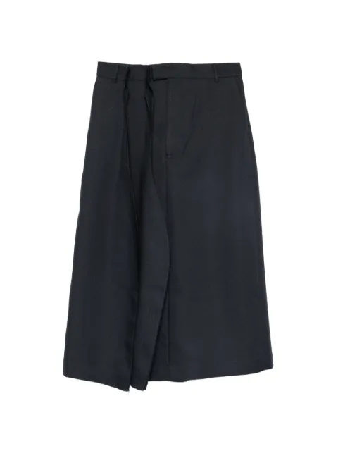 LITKOVSKA wrap-style raw-edge skirt