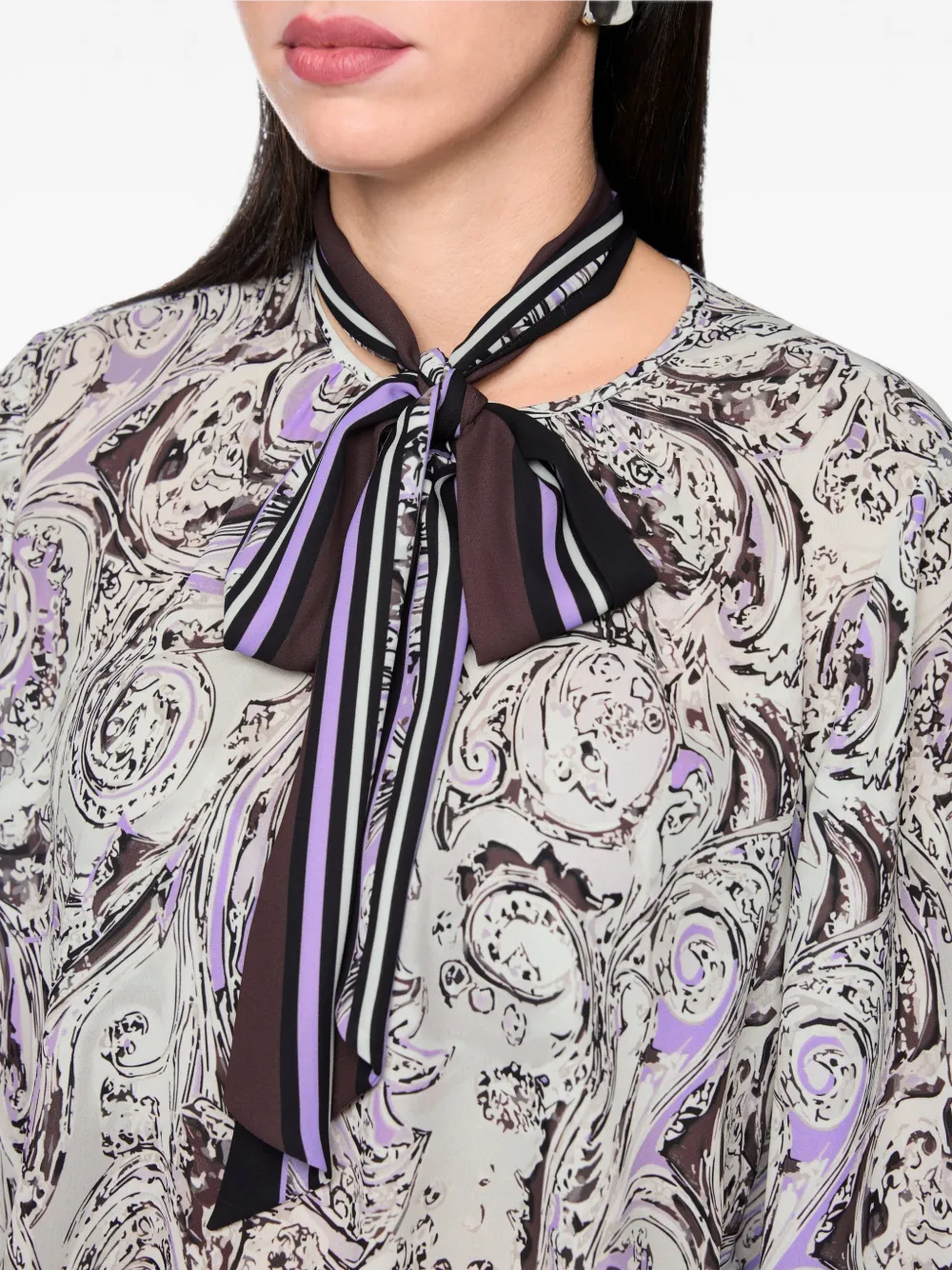 MARCCAIN Blouse met paisley-print Wit