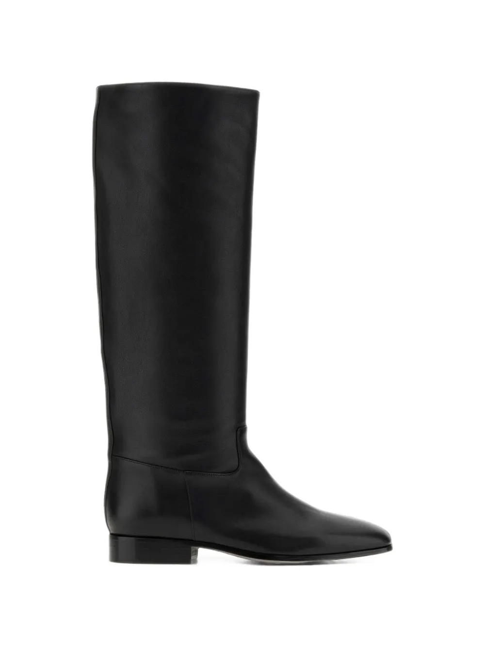 Herbert Levine Leather Knee-high Boots In Black