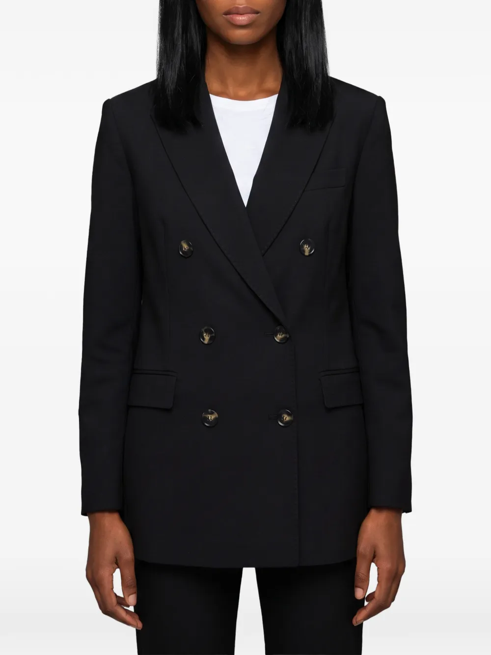 SUTTON NEW YORK double-breasted peak-lapel blazer