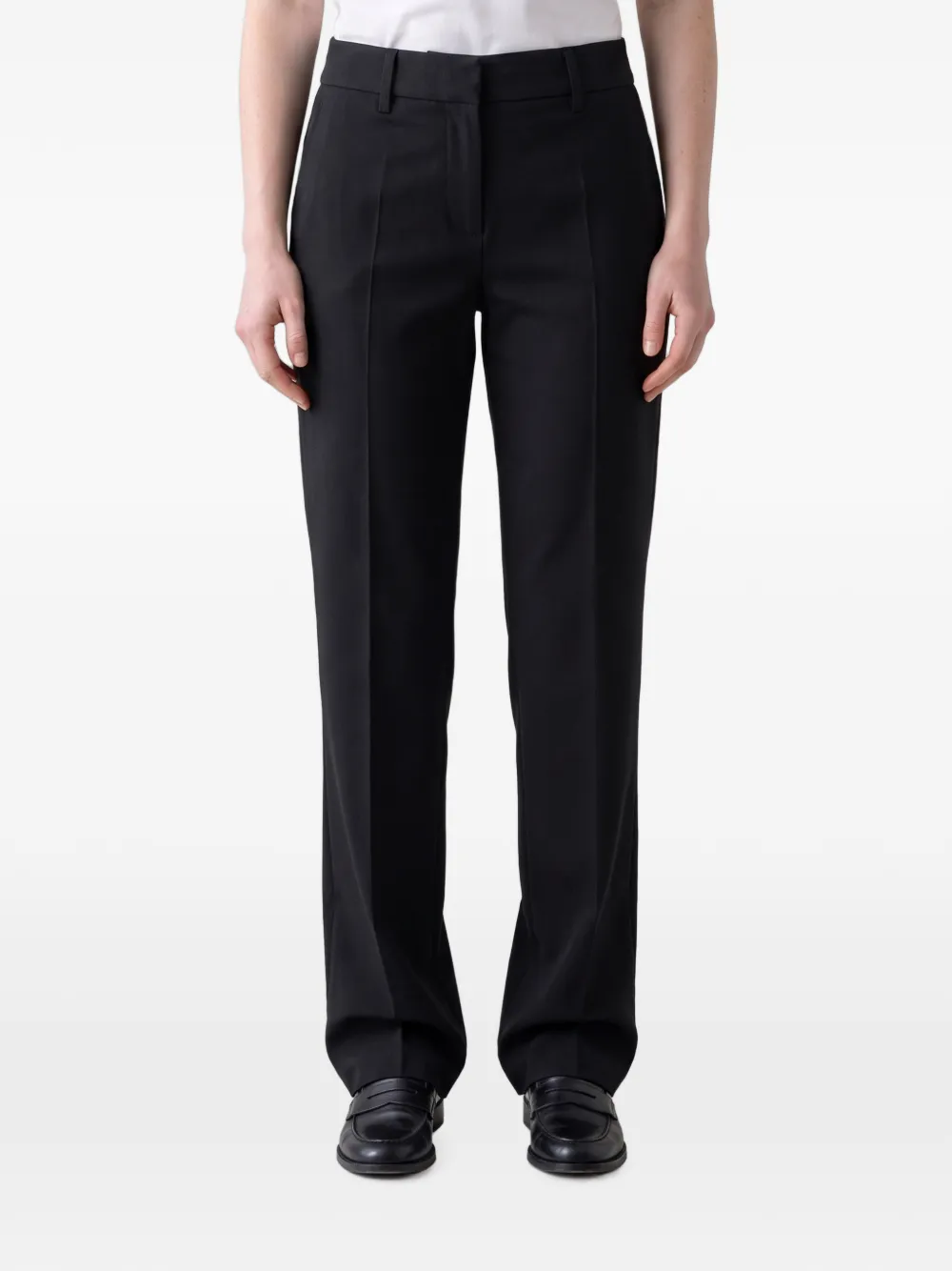SUTTON NEW YORK pressed-crease straight-leg trousers