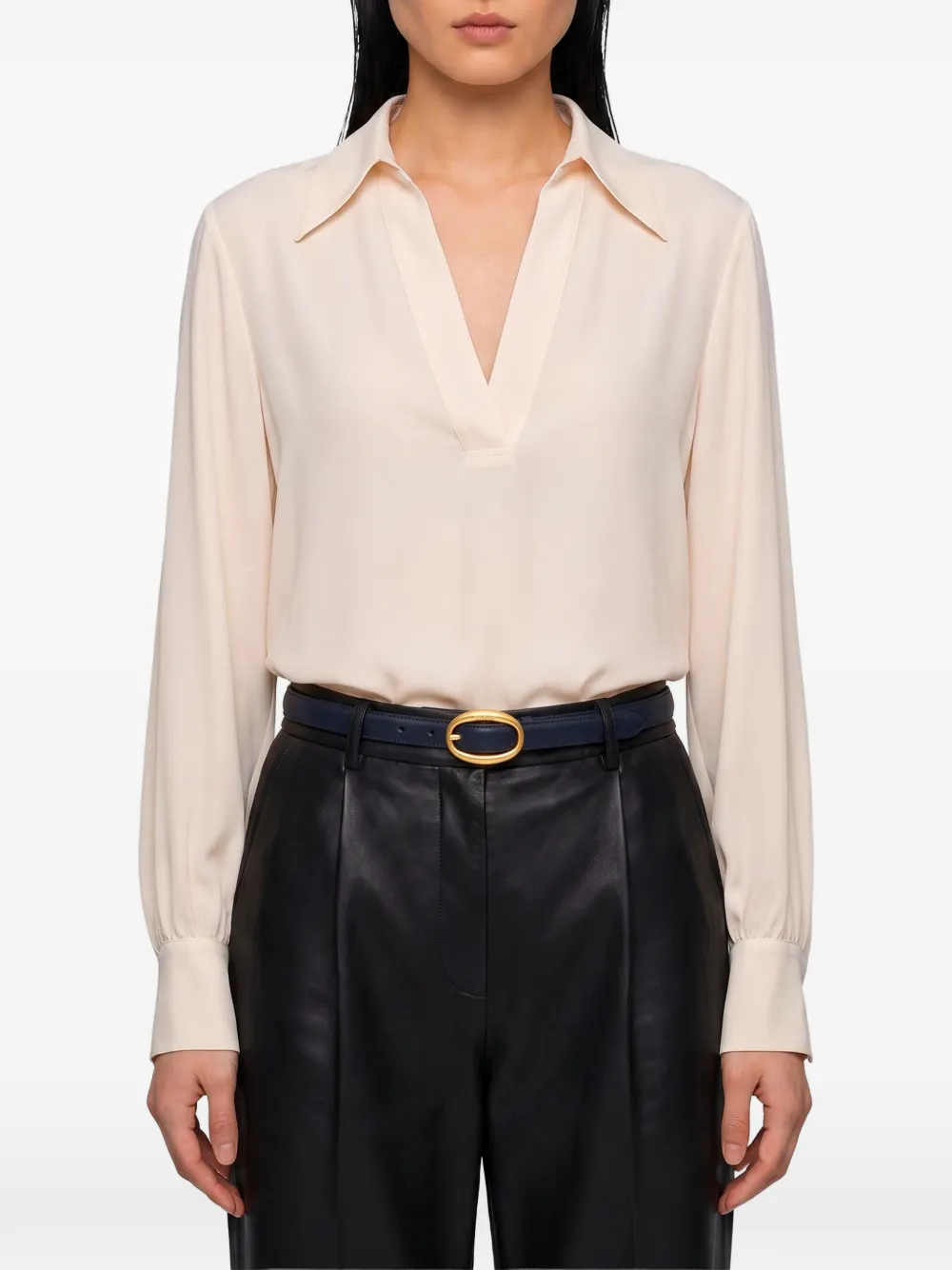 SUTTON NEW YORK V-neck georgette blouse