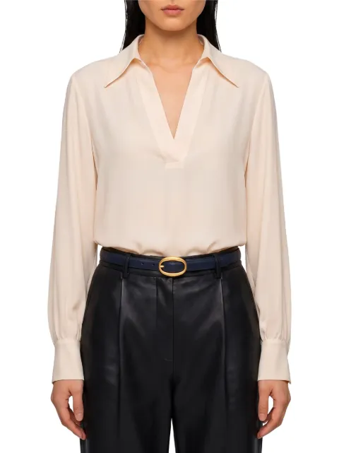 SUTTON NEW YORK V-neck georgette blouse