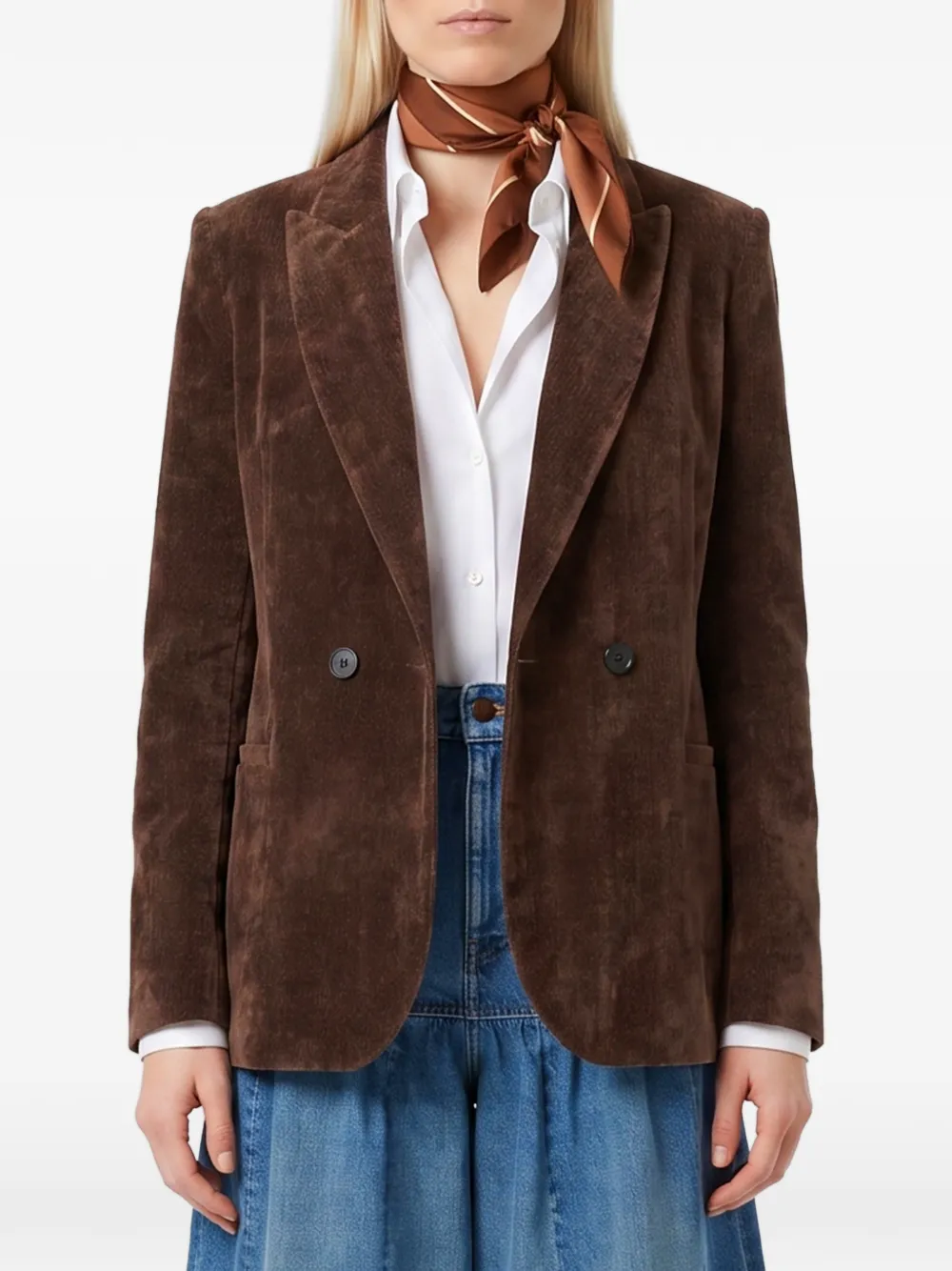SUTTON NEW YORK double-breasted long-sleeve blazer