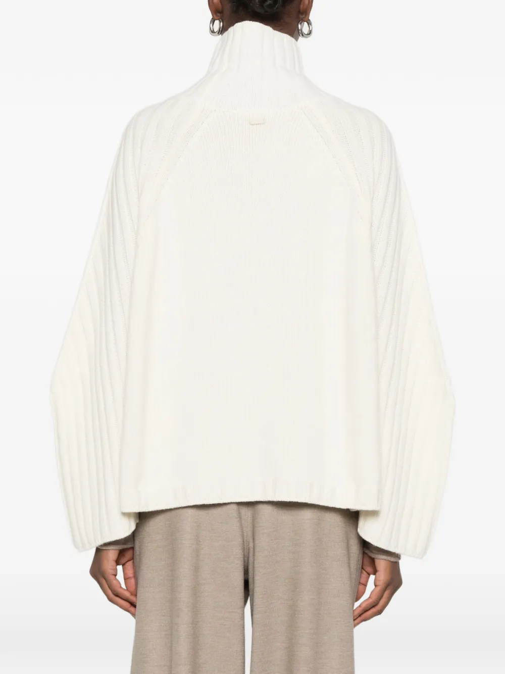 Fedeli ribbed-knit roll-neck sweater Wit