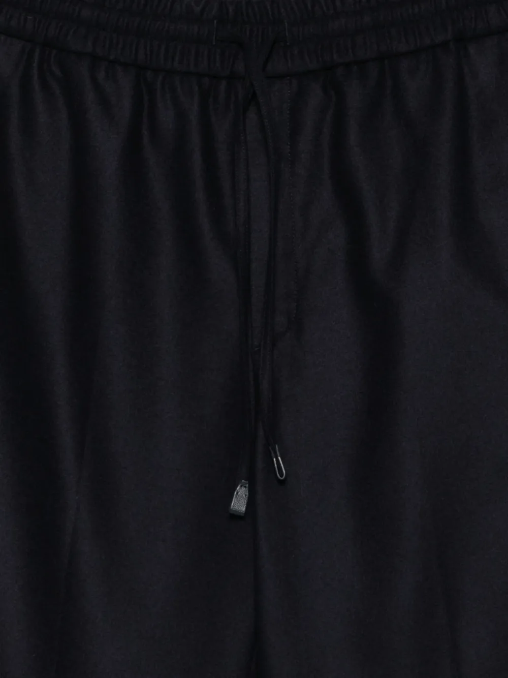 Brioni drawstring-waist pressed-crease trousers Zwart
