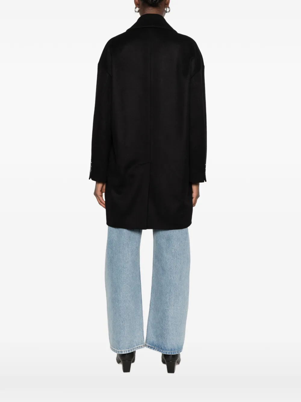 Barba single-breasted notched-lapel coat Zwart