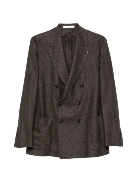 Tagliatore double-breasted micro-patterned jacket