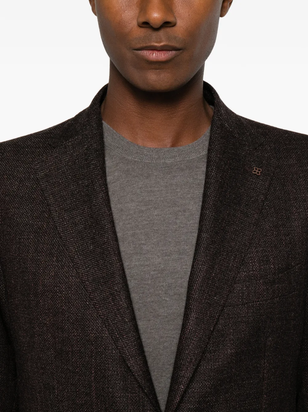 Tagliatore Blazer met enkele rij knopen Bruin