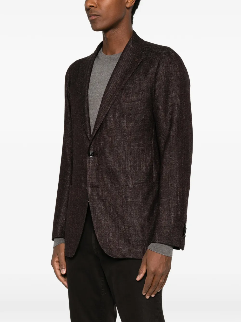 Tagliatore Blazer met enkele rij knopen Bruin