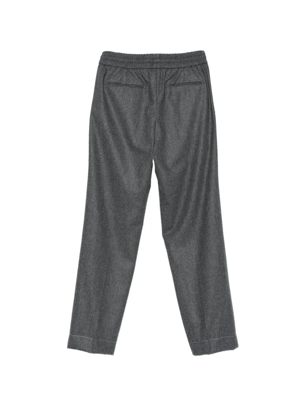 Brioni Asolo drawstring elasticated-waist trousers Grijs