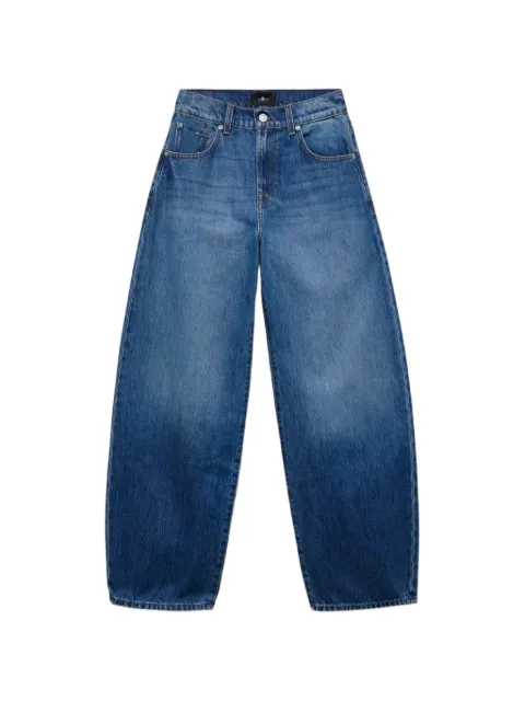 7 For All Mankind Calça jeans Bonnie Curvilinear de cintura alta e comprimento médio