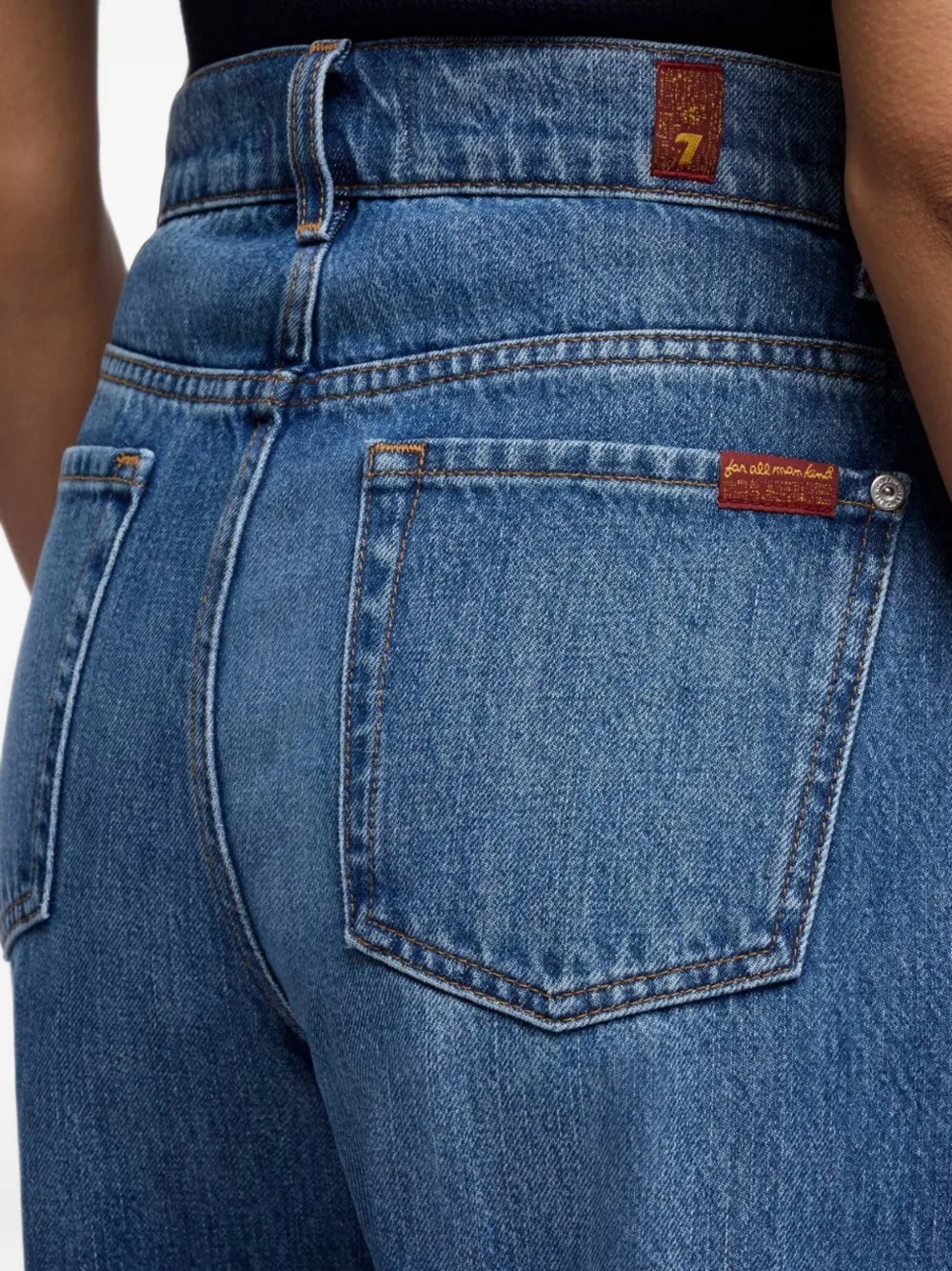 7 For All Mankind Bonnie Curvilinear high-waist jeans Blauw