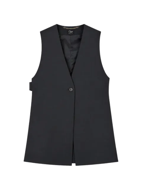 Clips button-fastening waistcoat
