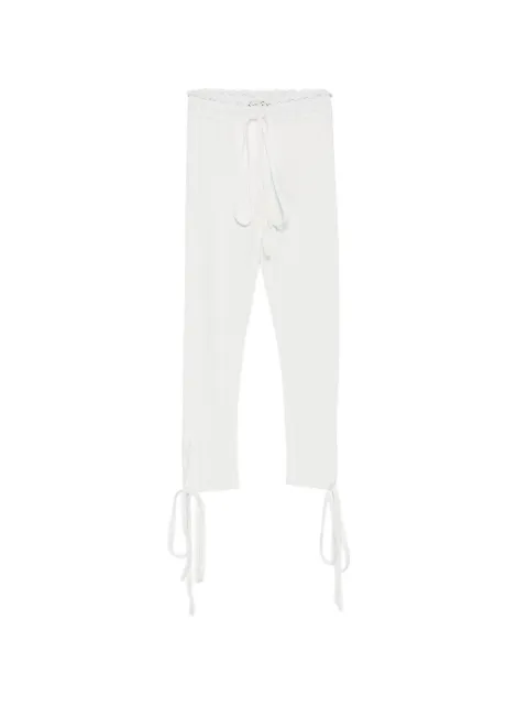 Ann Demeulemeester lace-trim trousers