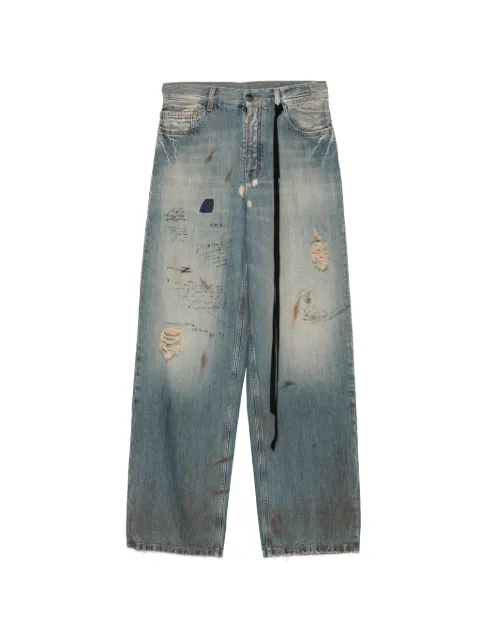 Ann Demeulemeester jeans rectos con detalle envejecido