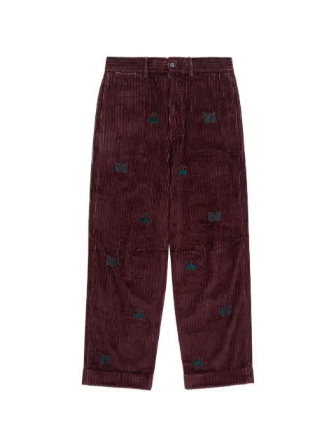 Brooks Brothers x Needles embroidered corduroy trousers