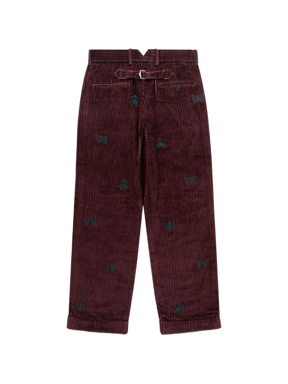Brooks Brothers x Needles ribfluwelen broek met borduurwerk Rood