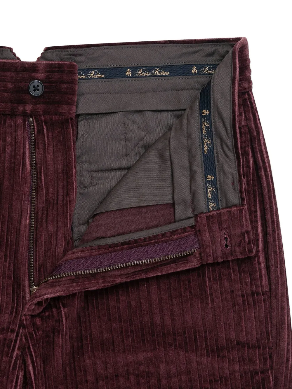 Brooks Brothers x Needles ribfluwelen broek met borduurwerk Rood