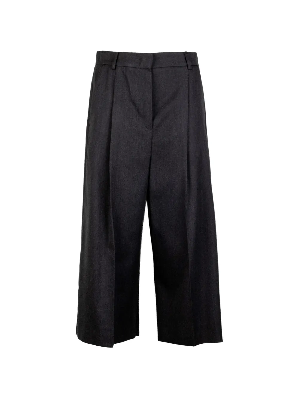EMME pleated wide-leg cropped trousers