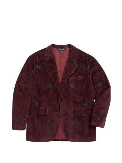 Brooks Brothers x Needles embroidered corduroy sack blazer