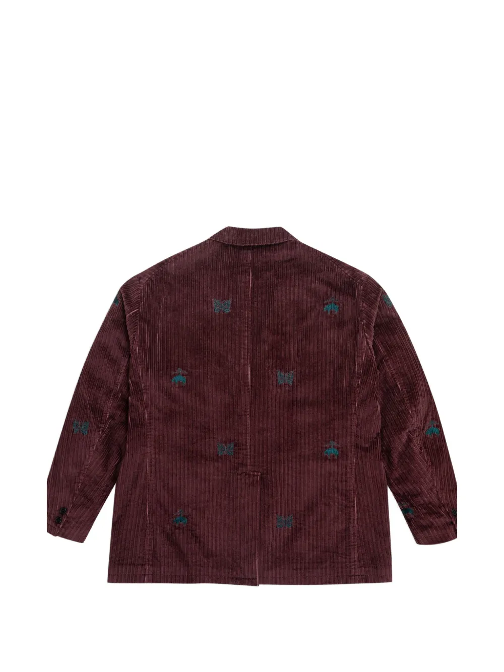 Brooks Brothers x Needles ongestructureerde ribfluwelen blazer met borduurwerk Rood