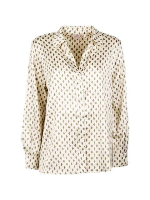 Marella Emme diamond-print long-sleeve shirt