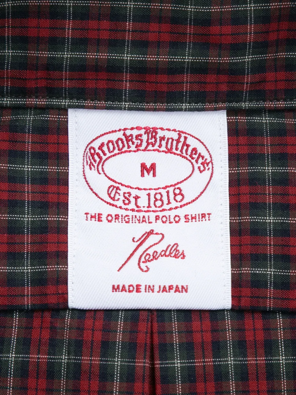 Brooks Brothers Overhemd met geruit vogeloogpatroon en button-downkraag Rood