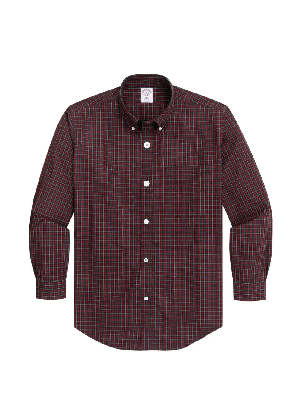 Brooks Brothers birdseye plaid button-down shirt - Rosso