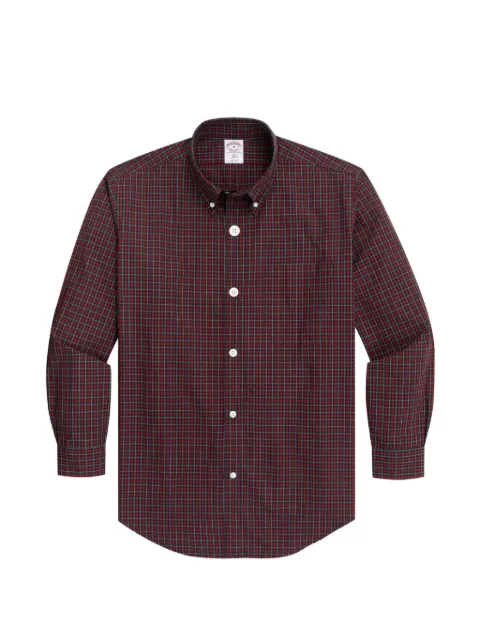 Brooks Brothers birdseye plaid button-down shirt