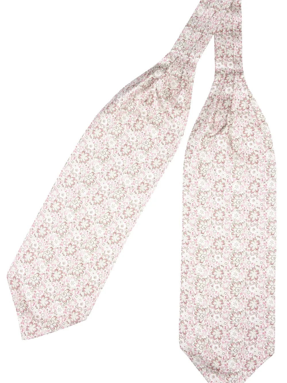 Elizabetta Salvadori floral-print silk cravat - Bianco