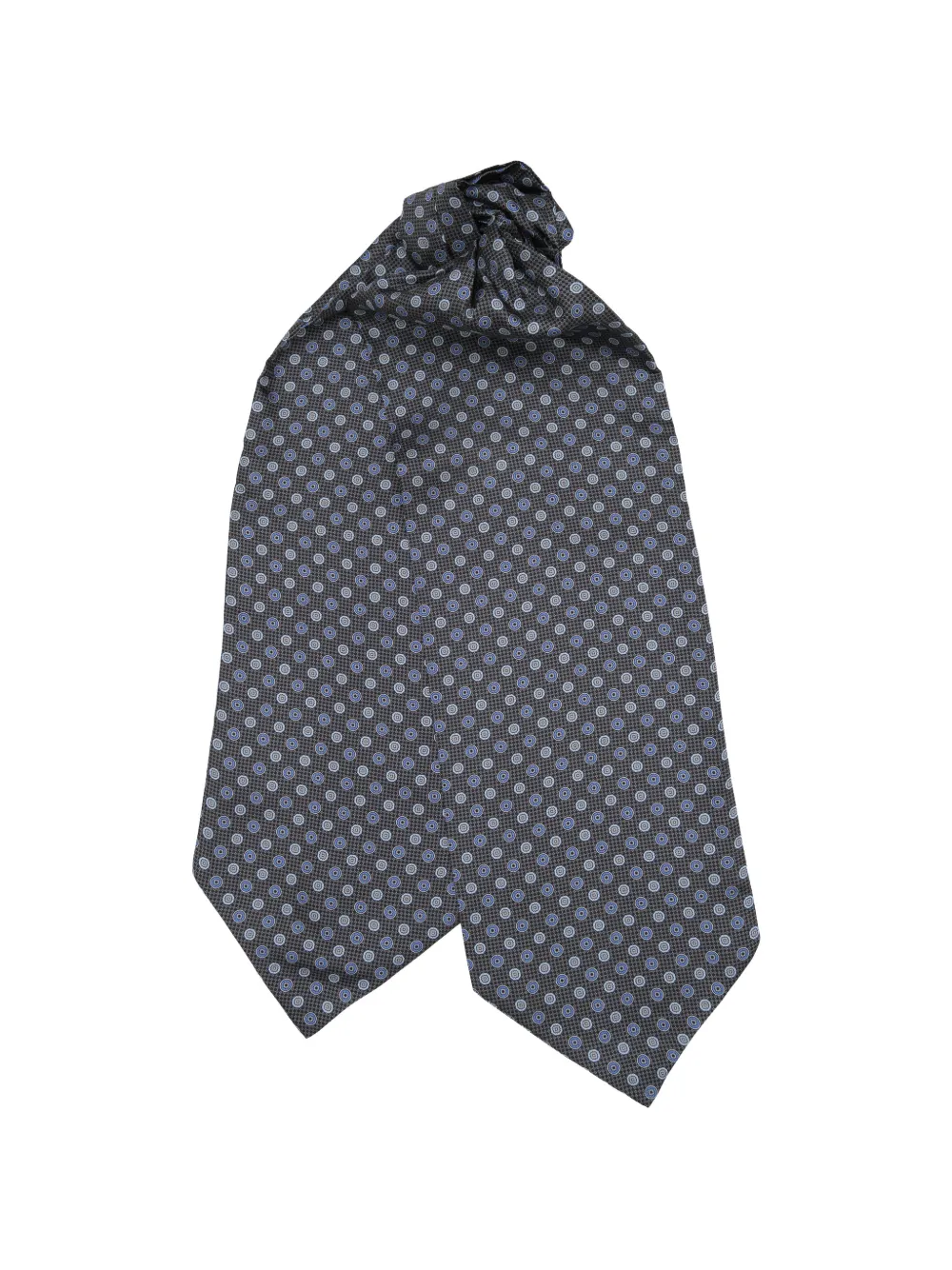 Elizabetta Nino dot-print silk ascot tie - Grau