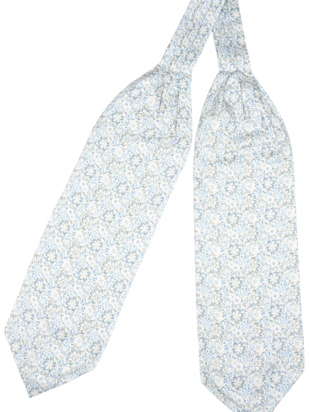 Elizabetta Salvadori floral-print silk ascot cravat - Blu