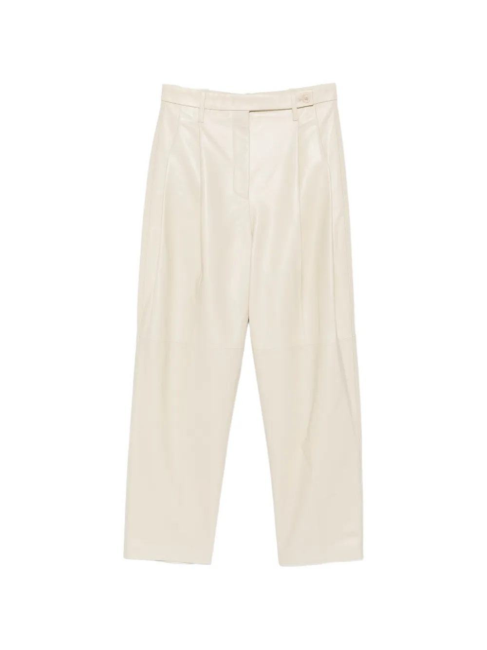 Co pleated leather trousers - Tons neutres