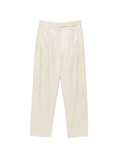 Co pleated leather trousers