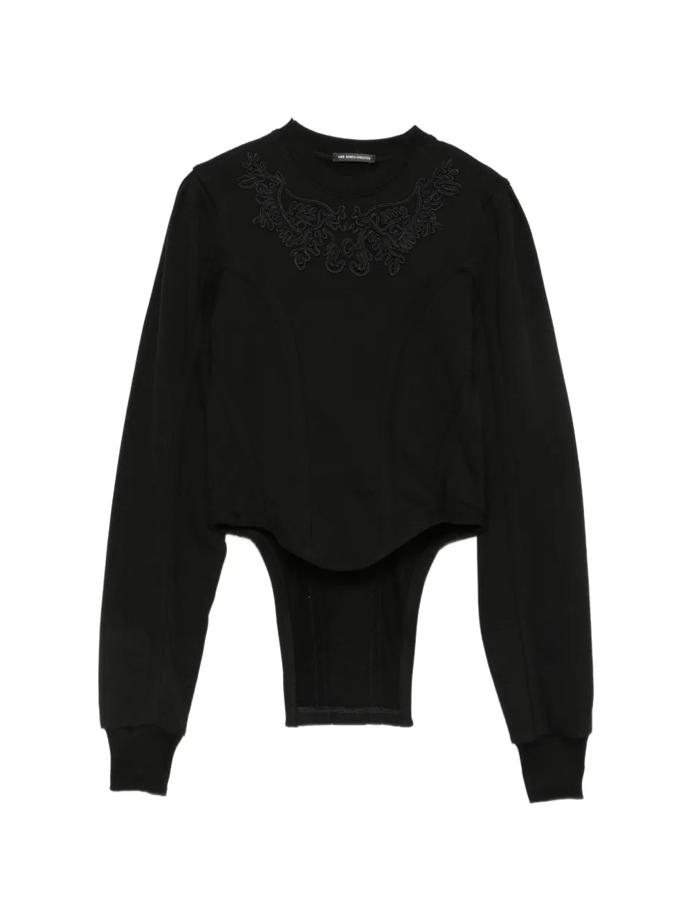 Ann Demeulemeester asymmetric-hem sweatshirt - Schwarz