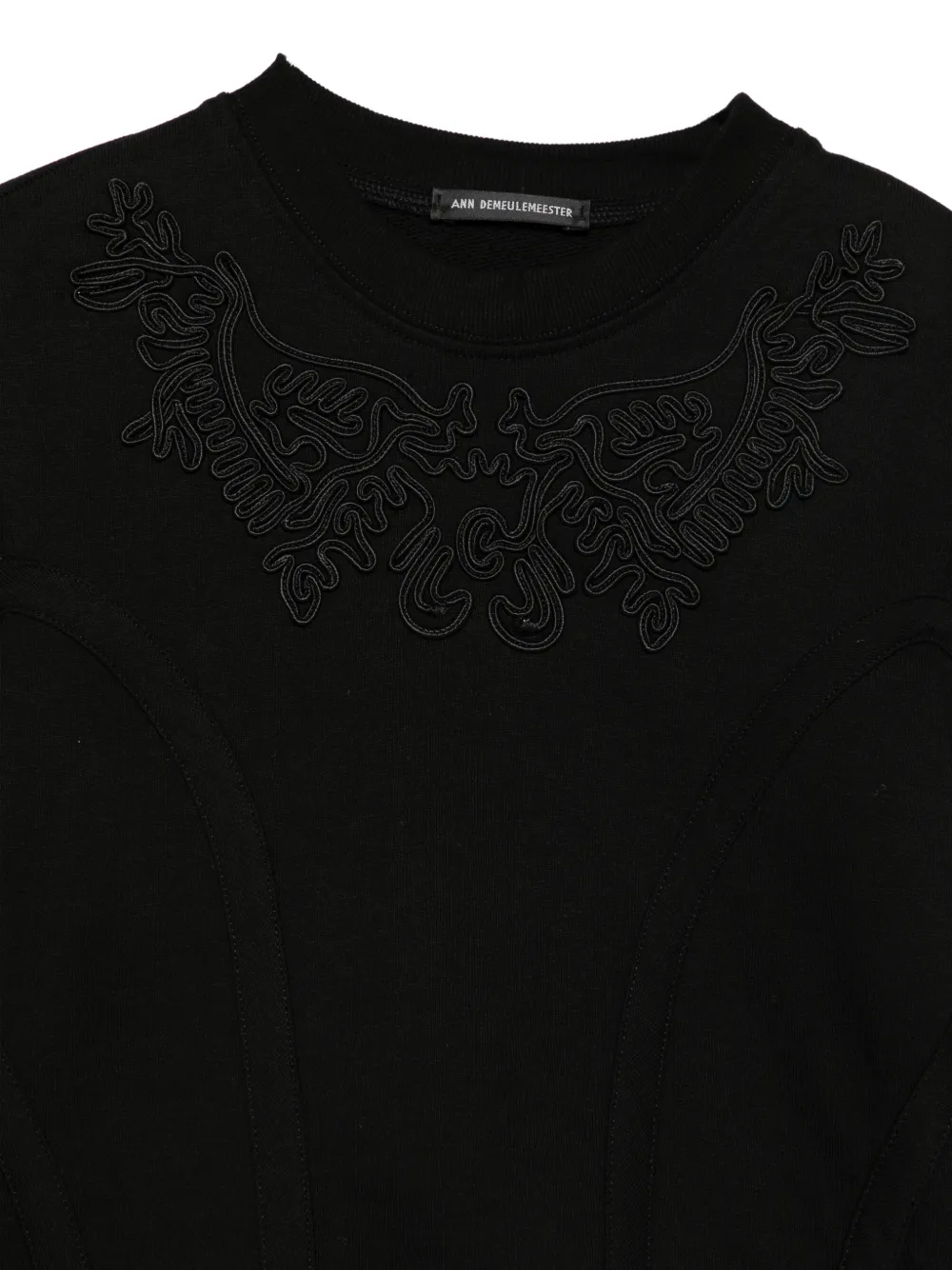 Ann Demeulemeester asymmetric-hem sweatshirt Zwart